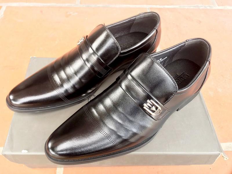 GIẦY LƯỜI NAM DA CAO CẤP SDROLUN GL3009DEN