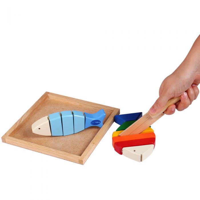 [HCM]Đồ chơi gỗ Winwintoys - Bộ cắt 2 cá