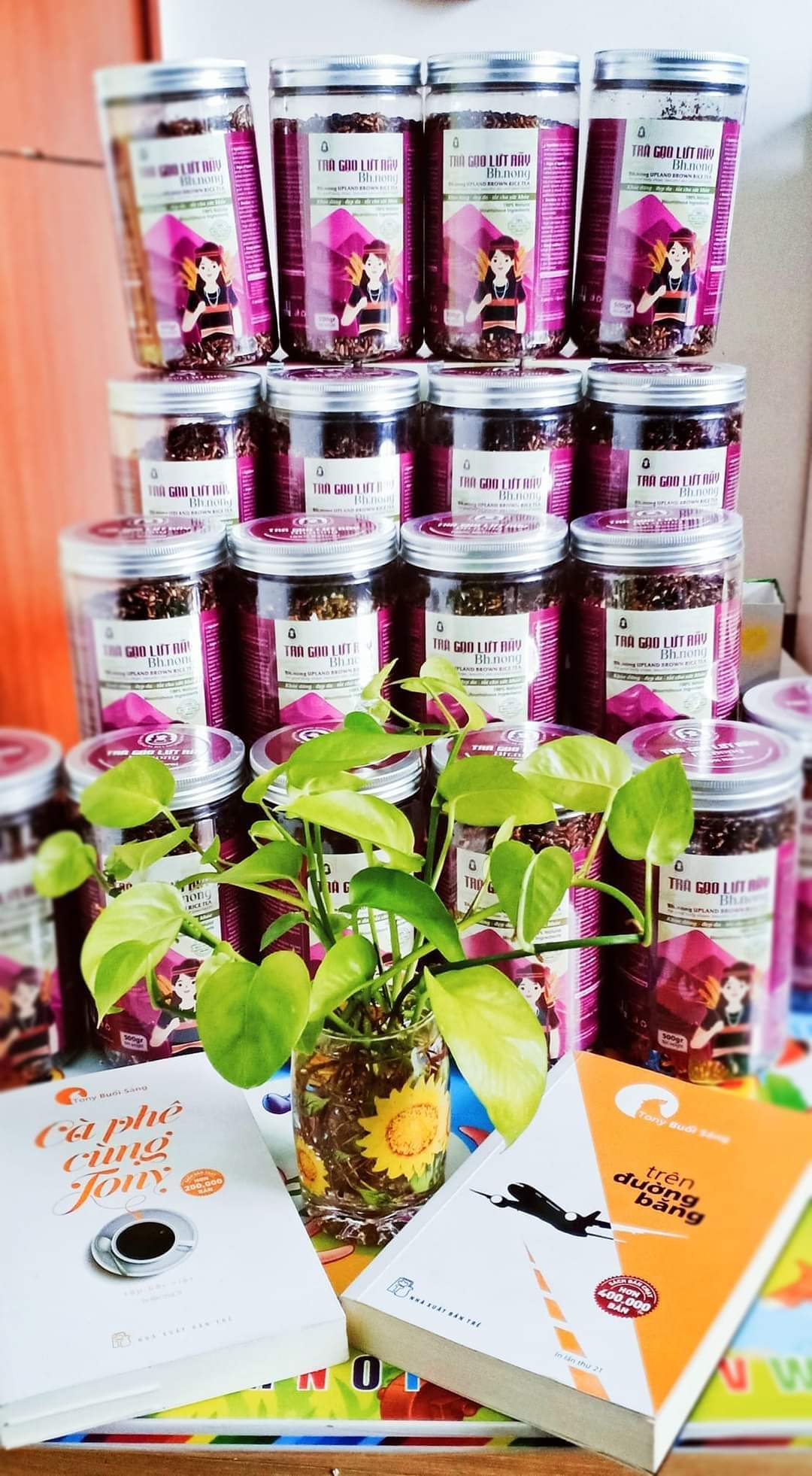 [HCM]Trà gạo lứt rẫy BHNONG- BEANFOOD