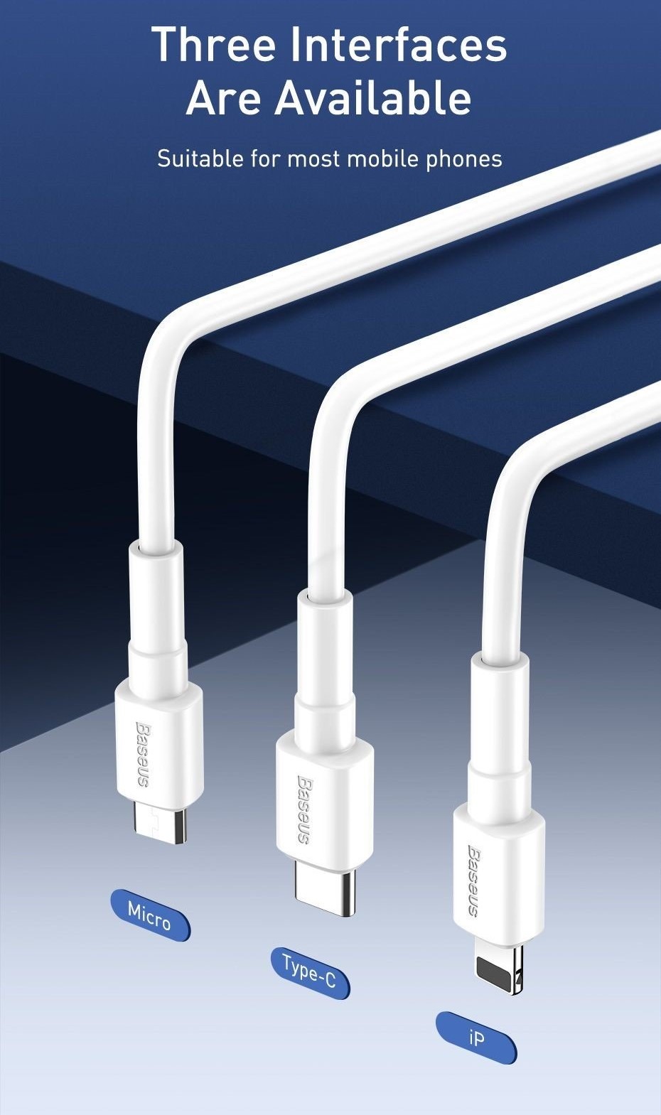 [FREESHIP]Cáp dây sạc nhanh và truyền dữ liệu Baseus Mini White Cable USB For Lightning (2.4A)/Micro USB (2.4A)/Type C (3A) chiều dài 1m truyền dữ liệu tốc độ cao 480Mbps 2.4A dây siêu bền abshop365 hshop365hn hshop365 abshop hshop