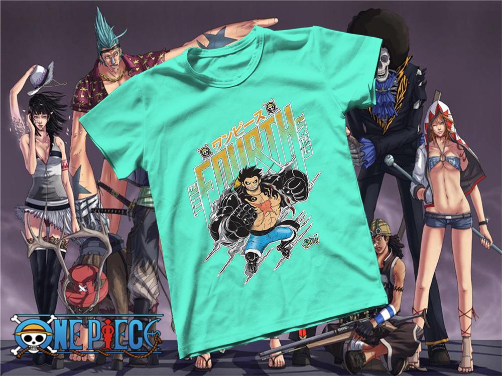 Áo thun Cotton Unisex - Anime - One Piece - Hải tặc luffy dạng Gear 4 cực ngầu