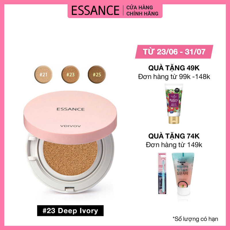 Phấn nước mịn lì mờ khuyết điểm Essance Veil Fit Cushion SPF50+ PA+++ 15g