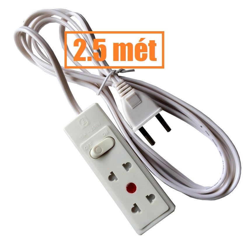 Ổ cắm điện mini Du Lịch 2.5 mét 2000W 15A