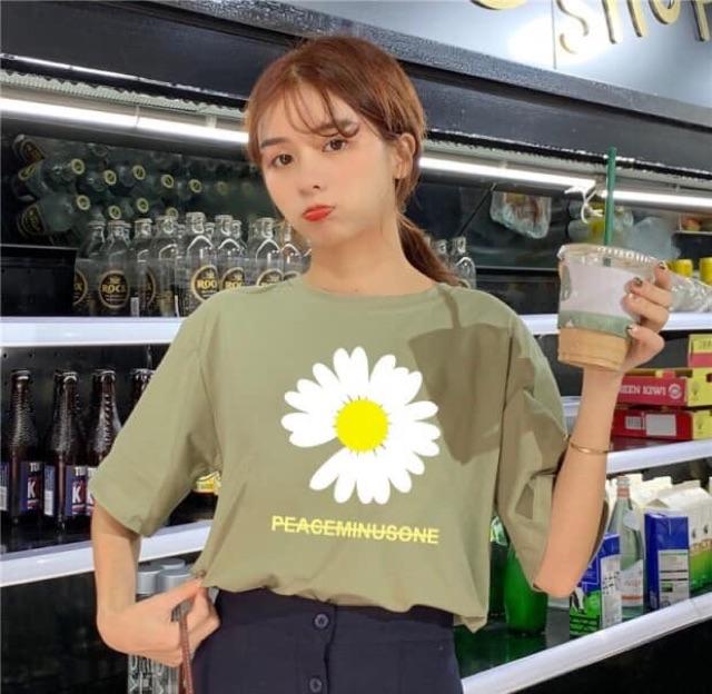 [HCM]ÁO THUN NỮ IN HÌNH HOA CÚC PEACE