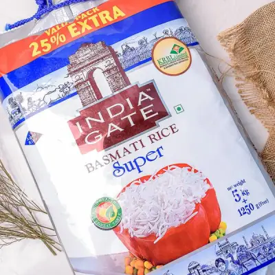 Gạo Basmati India Gate Super (Ấn Độ) 5kg ngăn ngừa tiểu đường