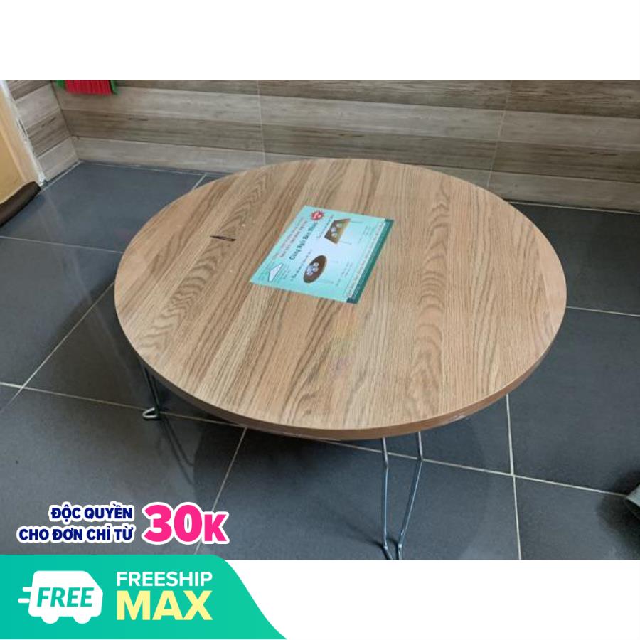 Bàn xếp tròn 60cm vân gỗ