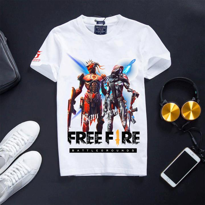 Áo Free Fire Cotton Màu Trắng Cực Đẹp Mùa 13