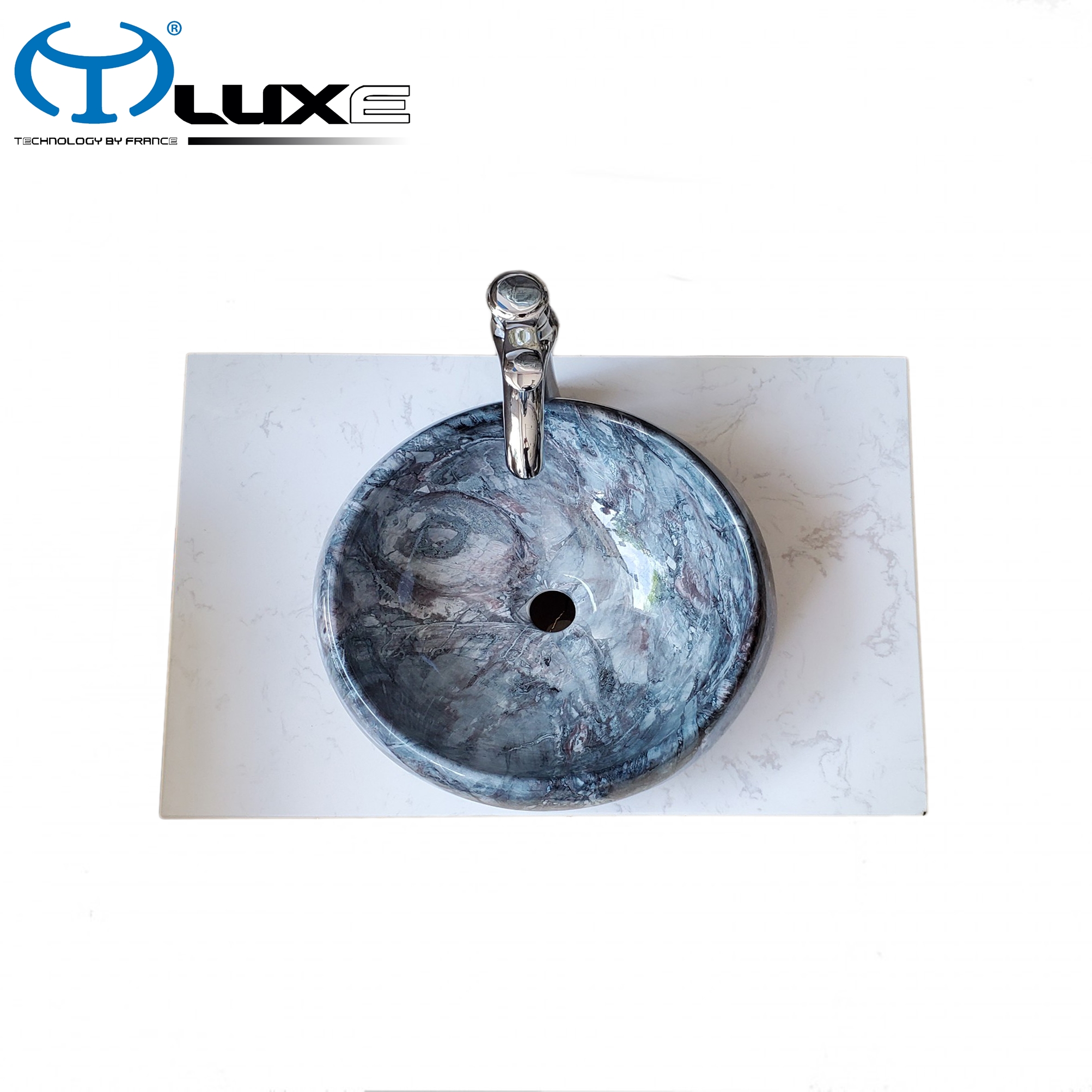 Chậu lavabo bàn đá cao cấp LUXE C134