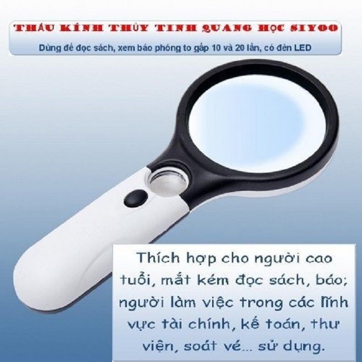 [HCM]Kính Lúp đèn Led 45x Kích thước kích thước của kính lúp đèn pin led khoảng: 19 x 8.5 x 2.8cm độ phóng đại của kính: 3x - 45x. màu trắng đen đọc sách và các loại chữ nhỏ kính lúp đèn pin led - TMT Collection - SP001254