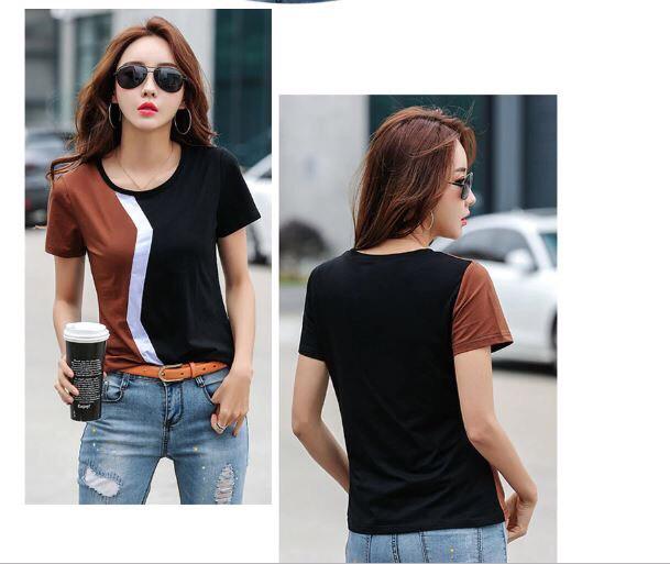 Áo kiểu nữ phối ghép màu thời trang phong cách, trẻ trung, sành điệu