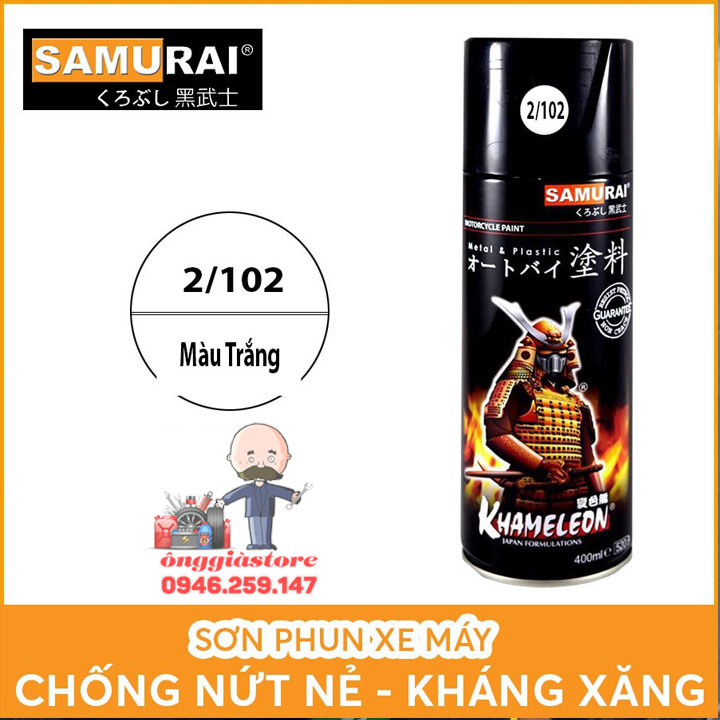 SƠN SAMURAI MÀU TRẮNG 102 - MÀU TRẮNG TINH