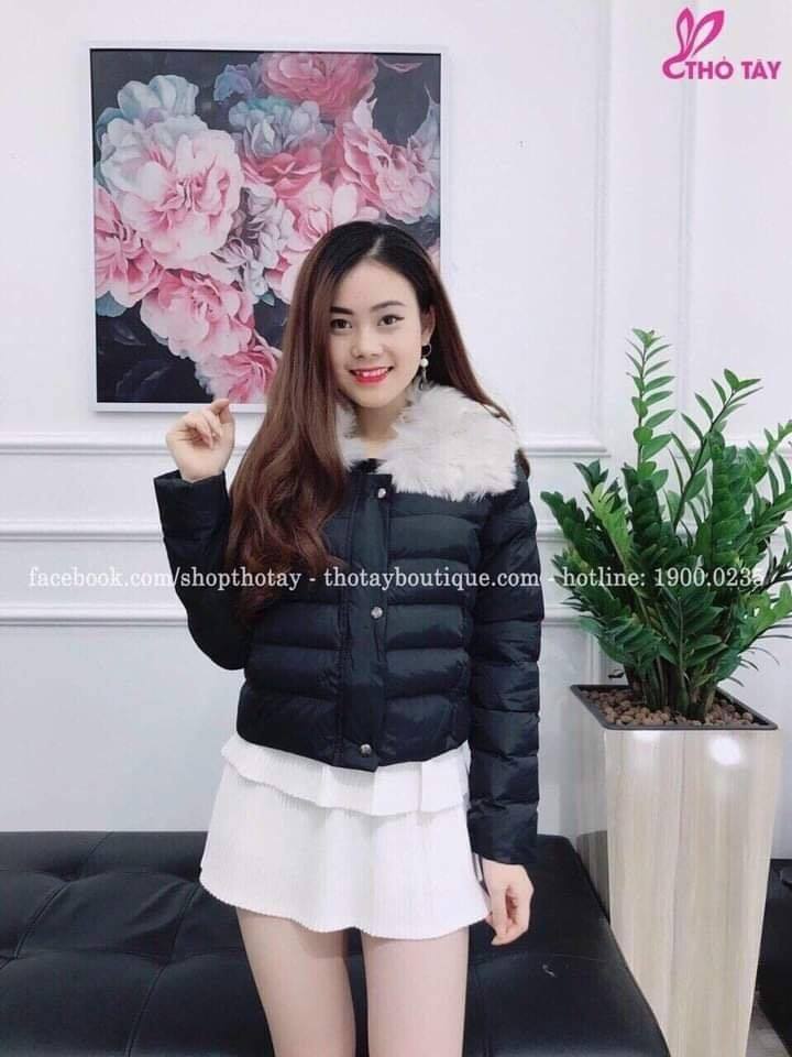 ÁO PHAO CỔ LÔNG SIÊU NHẸ NỮ