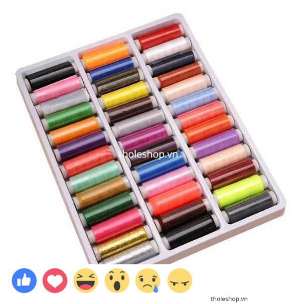 [SALE] Cuộn chỉ nhiều màu - Combo 39 cuộn chỉ tiện lợi, nhiều màu sắc rực rỡ - Chỉ khâu vá - Combo cuộn chỉ nhiều màu dùng cho khâu vá tiện dụng