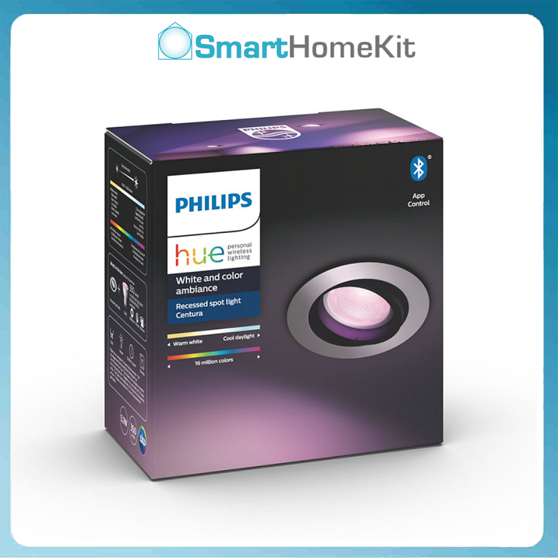 Đèn âm trần Philips Hue Centura Recessed Spotlight White and Color Ambiance Gu10 6W 220-240V | Hỗ trợ điều khiển bằng điện thoại