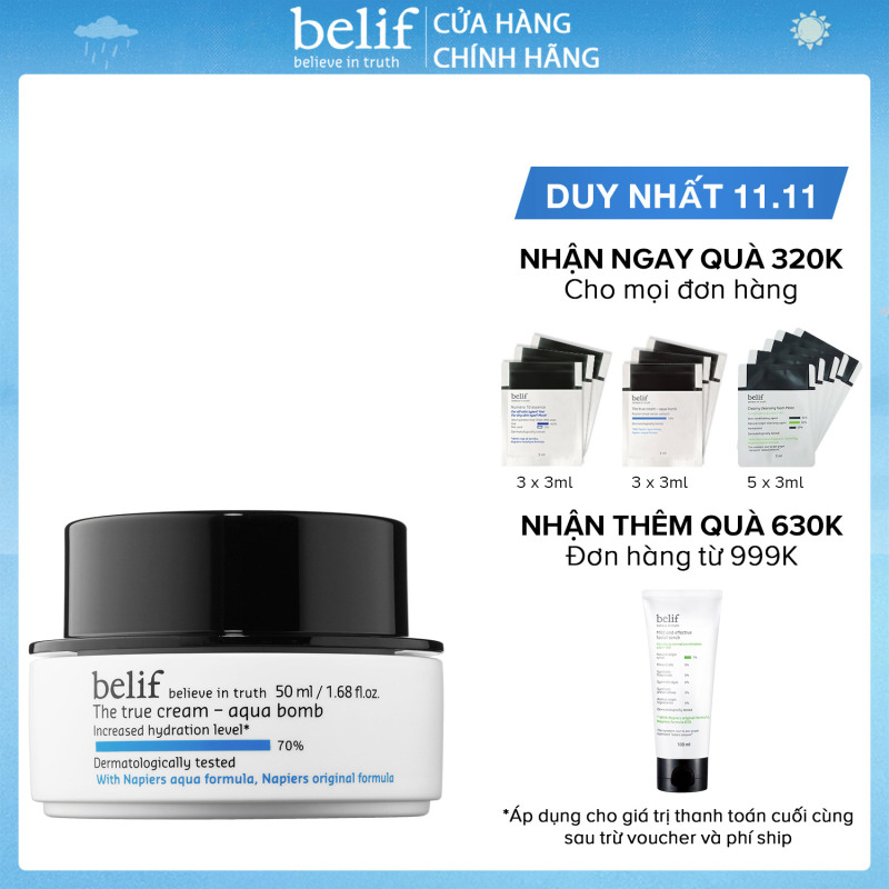 Kem cấp ẩm tức thì dạng gel Belif The True Cream Aqua Bomb 50ml giá rẻ