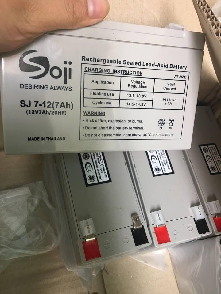 Ắc quy viễn thông Soji Thái Lan 12V 7ah