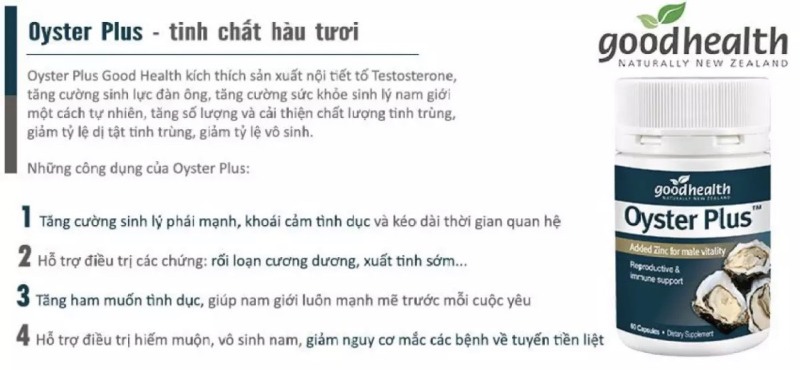 Tinh chất hàu Oyster Plus 60 viên Newzealand