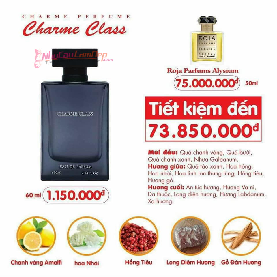 NƯỚC HOA CHO NAM CLASS CHAI 60ML
