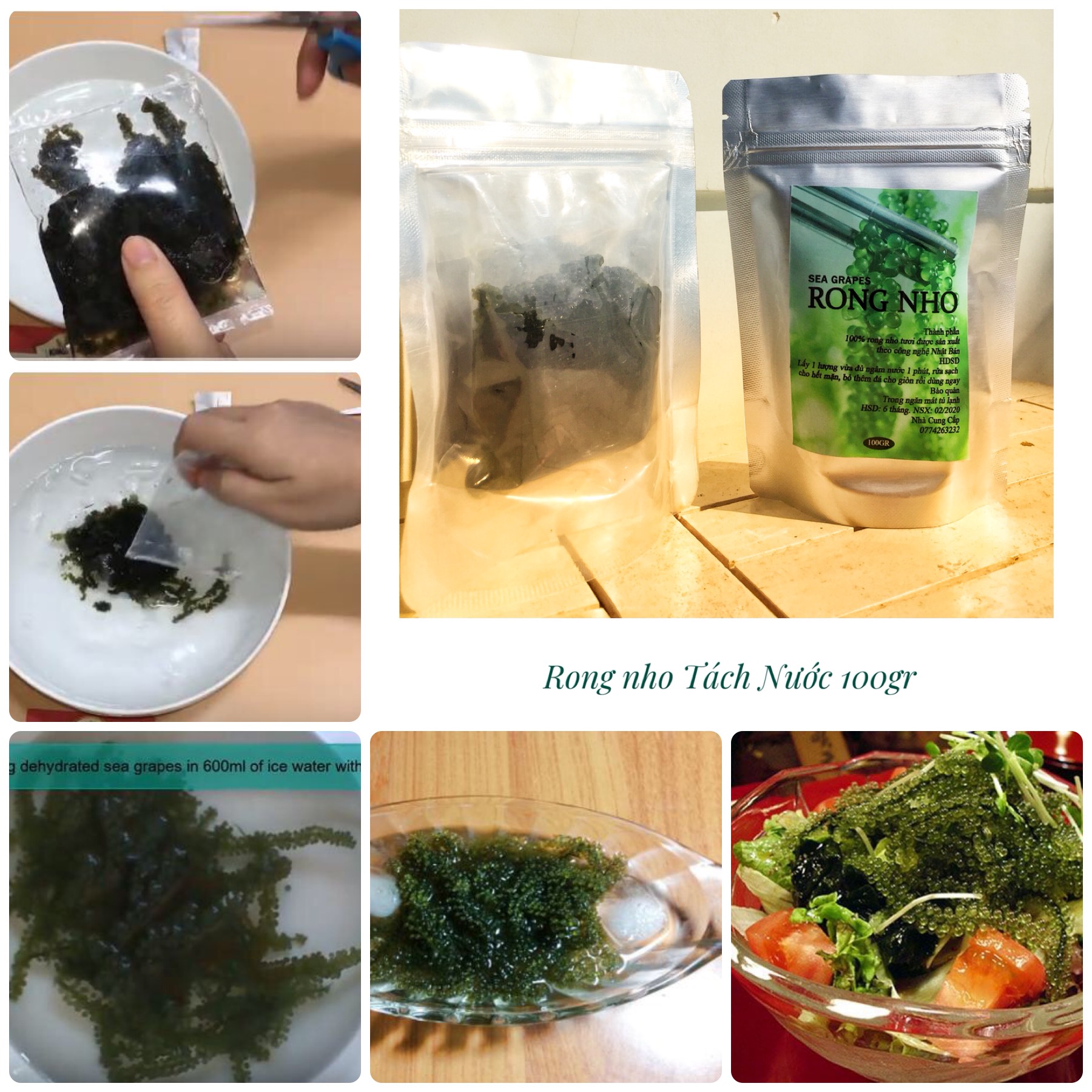 100gr Rong nho tách nước Khánh Hòa