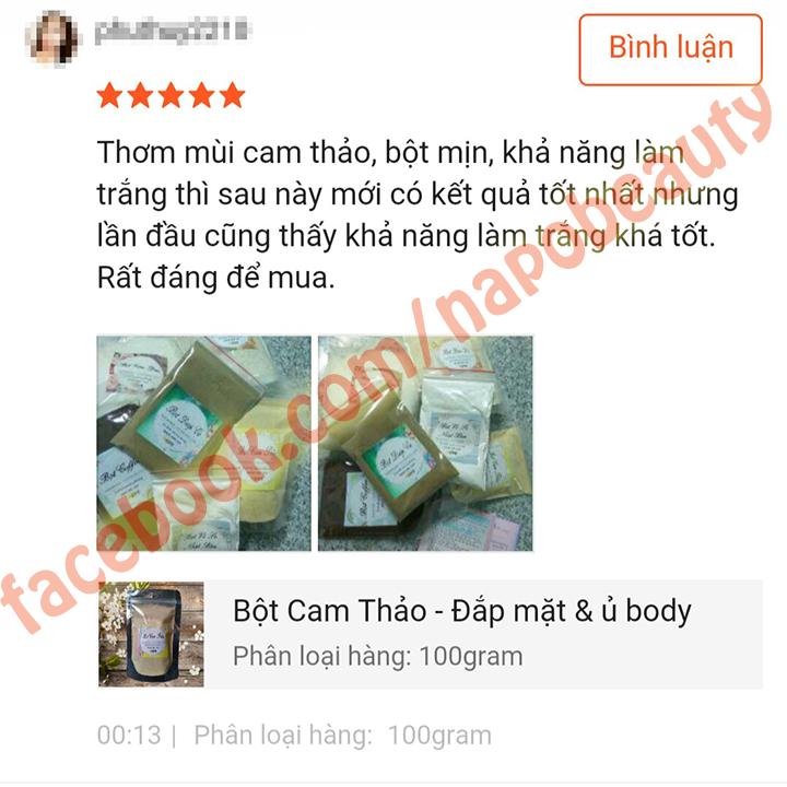 [HCM]Bột Cam Thảo Đắp Mặt - Trắng Da, Giảm Mụn
