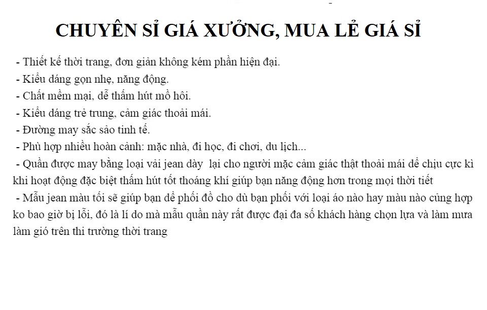 QUẦN JEAN NỮ ĐEN TRƠN LƯNG CAO SIÊU TÔN GIÁNG ( CÓ SIZE ĐẠI 26-33. )