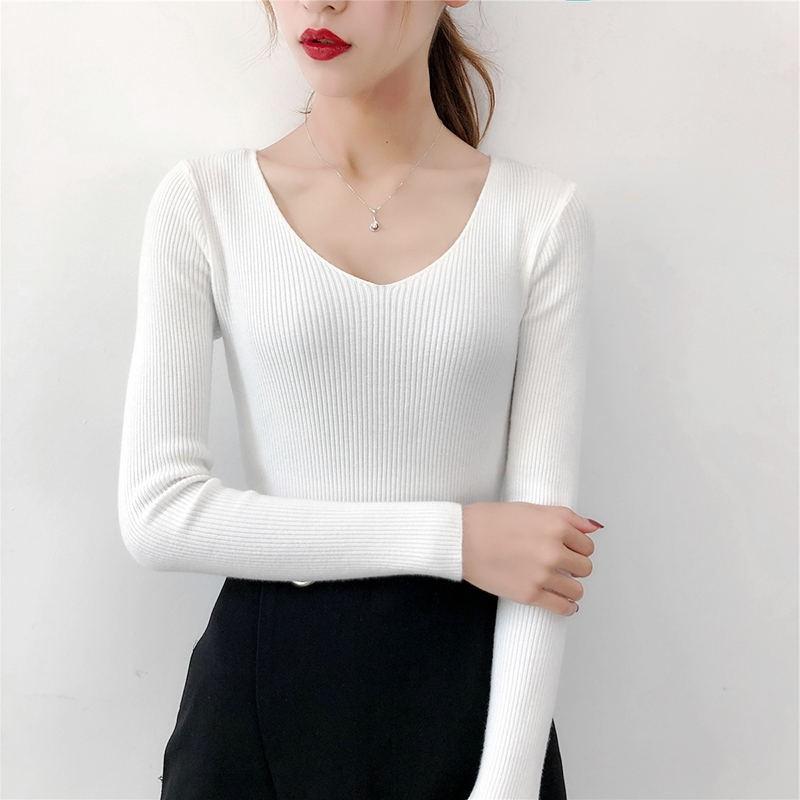 Áo Len Tăm Cổ Tim Tay Dài Cuốn Biên