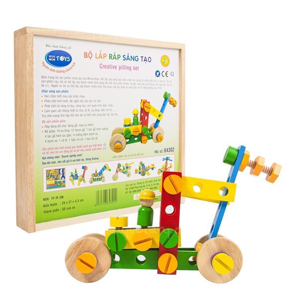 Đồ chơi gỗ Winwintoys - Bộ lắp ráp sáng tạo