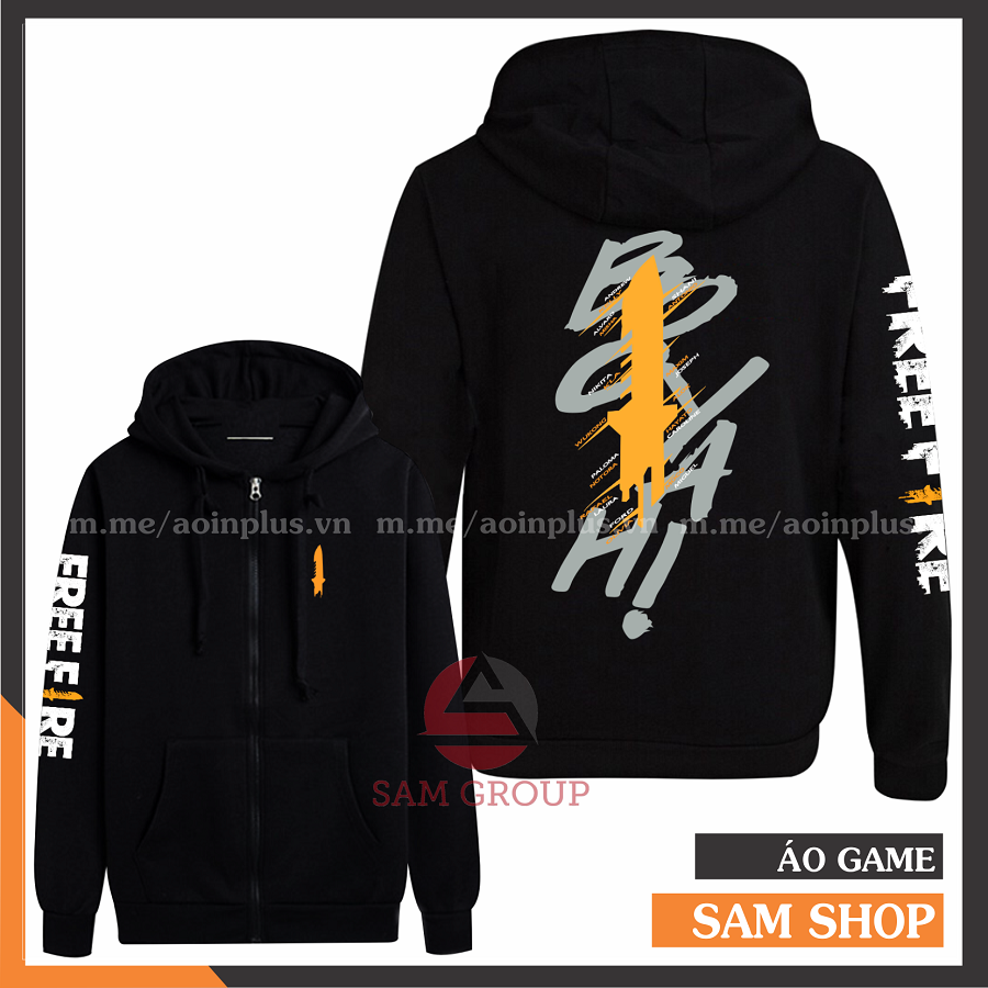 Áo Khoác Free Fire Màu Đen BooYah Mẫu Mới Cực Đẹp