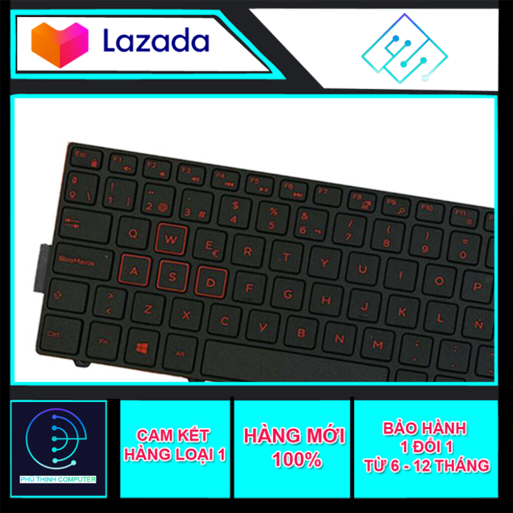 [Loại Tốt] Bàn phím dành cho Laptop Dell Inspiron Gaming 15-5576, 5577 LED đỏ