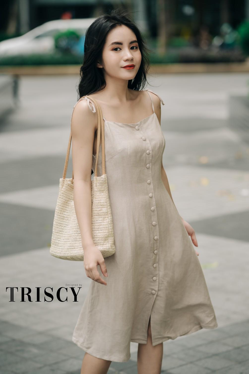 Đầm Linen 39D014 TRISCY