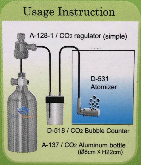Bộ đếm giọt co2 của Up-Aqua Co2 bubble counter mini