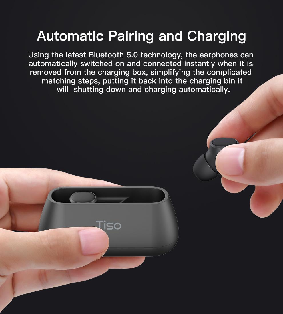 Tai nghe truewireless Tiso I4 Bluethooth 5.0