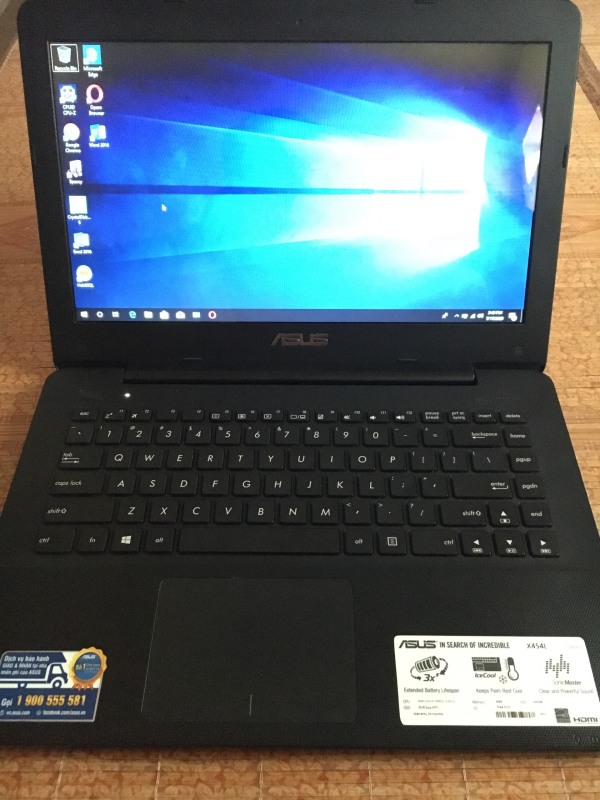 Laptop Asus X454L Core i3 5005U 2.0Ghz / Ram 4G / Ổ cứng HDD 500G / Intel HD Graphics 5500 / Màn hình 14in HD