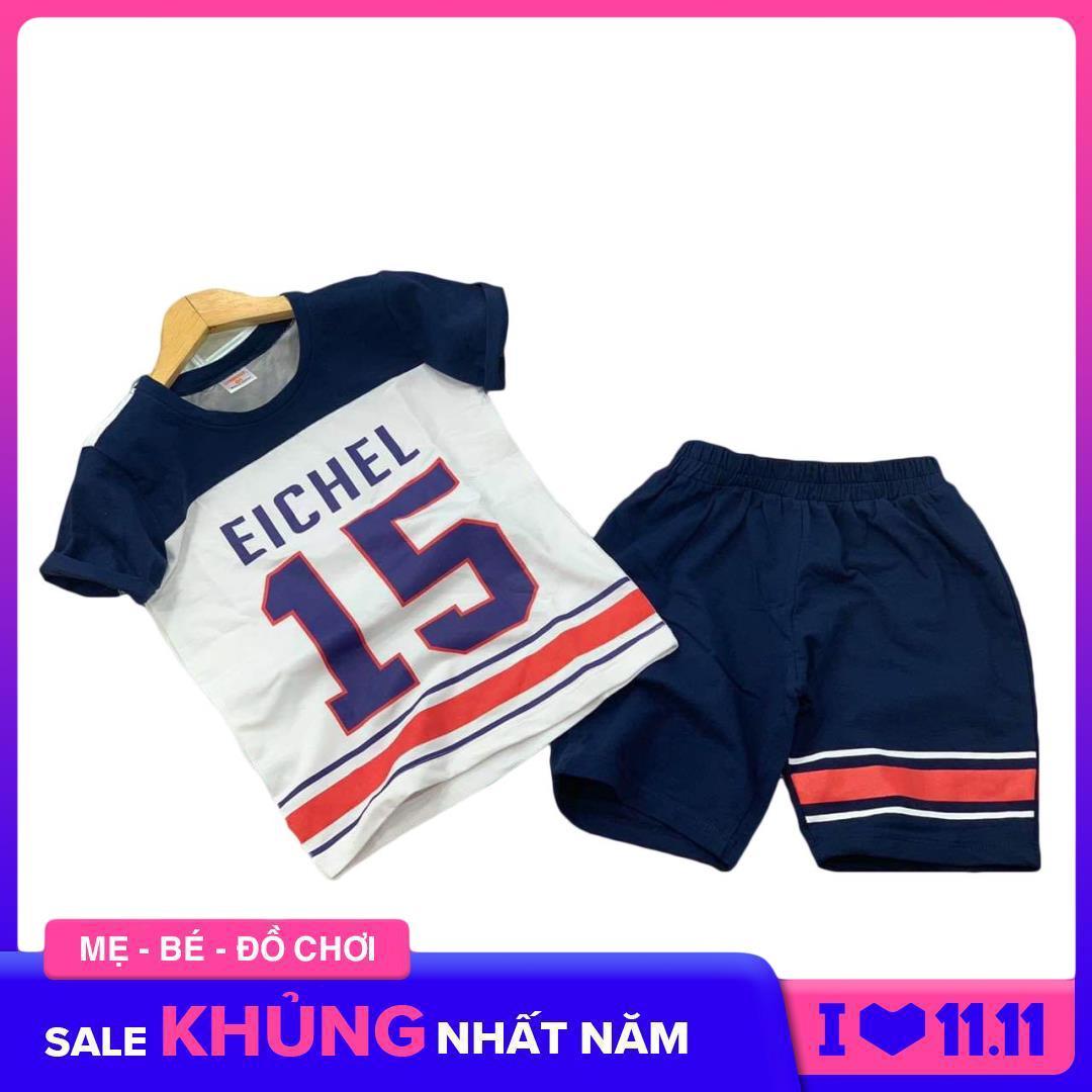 Set 2 Bộ thun tay đùi bé trai size đại từ 22-40kg. Màu ngẫu nhiên.