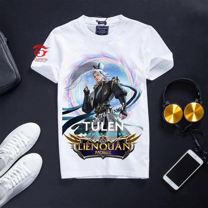 Áo Liên Quân Mobile Cổ Tròn Màu Trắng - Tulen kiếm tiên