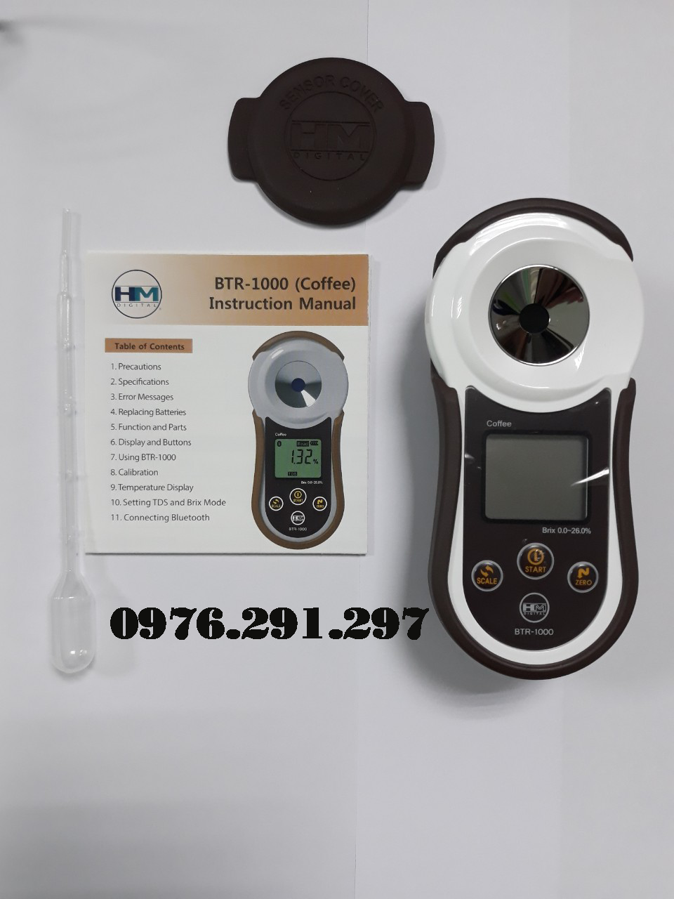 [HCM]Máy đo độ  Brix và TDS của coffee BRT1000 HMDigital Mỹ