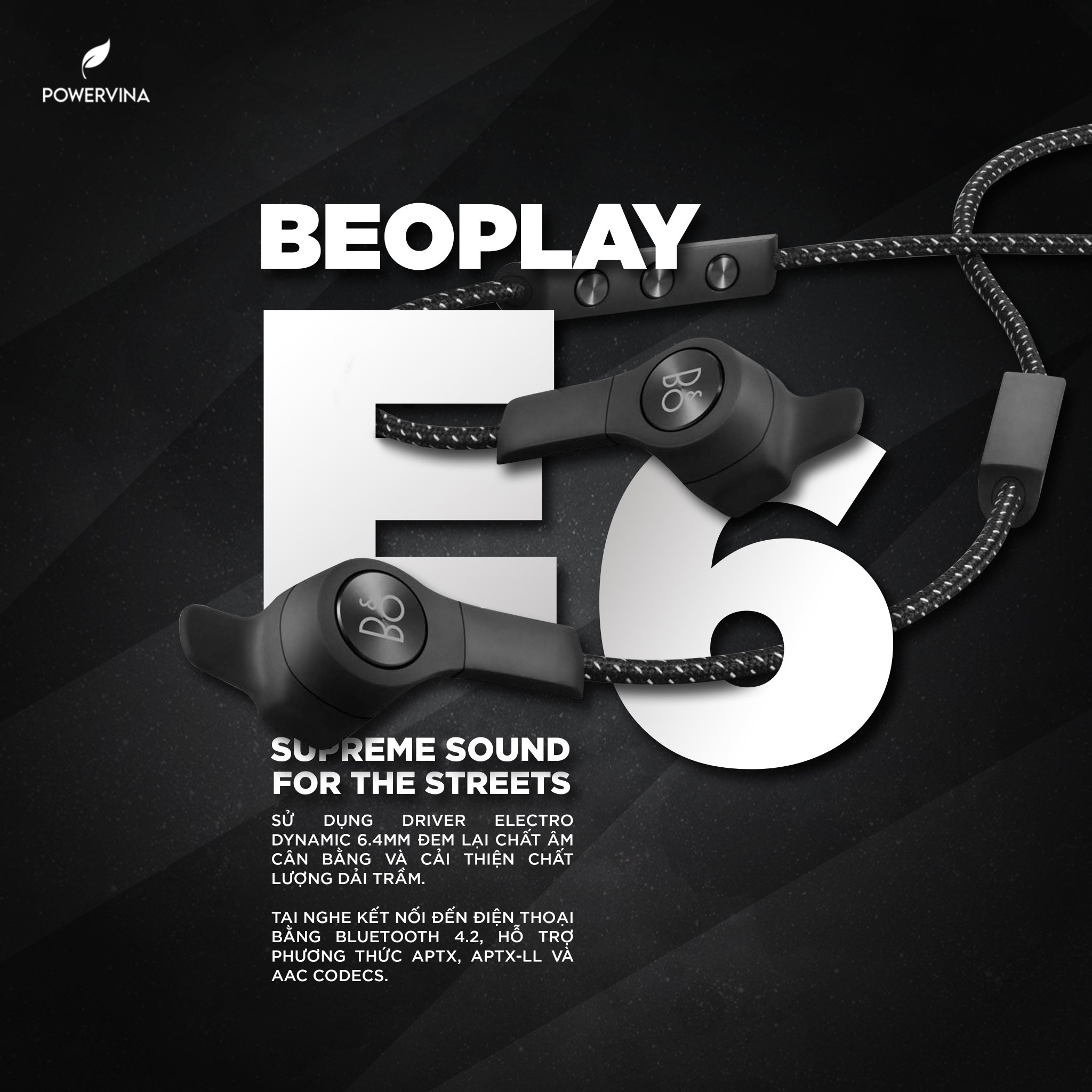 [HCM]Tai nghe Bluetooth Beoplay E6 Black