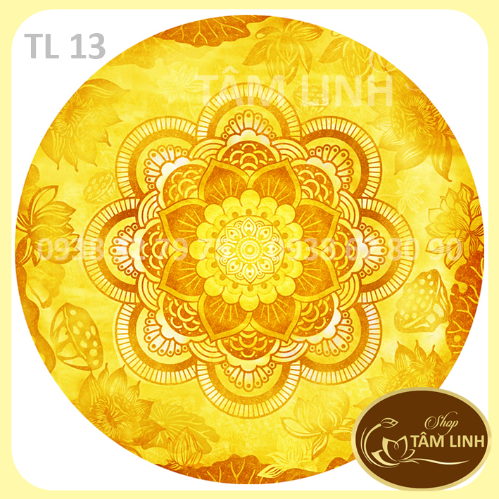 Hào Quang Phật Giáo Mẫu Trúc Chỉ In  40 cm