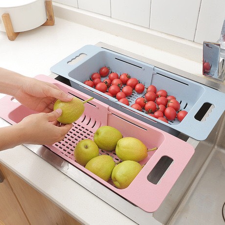 Rổ gác bồn rửa chén gấp gọn thông minh