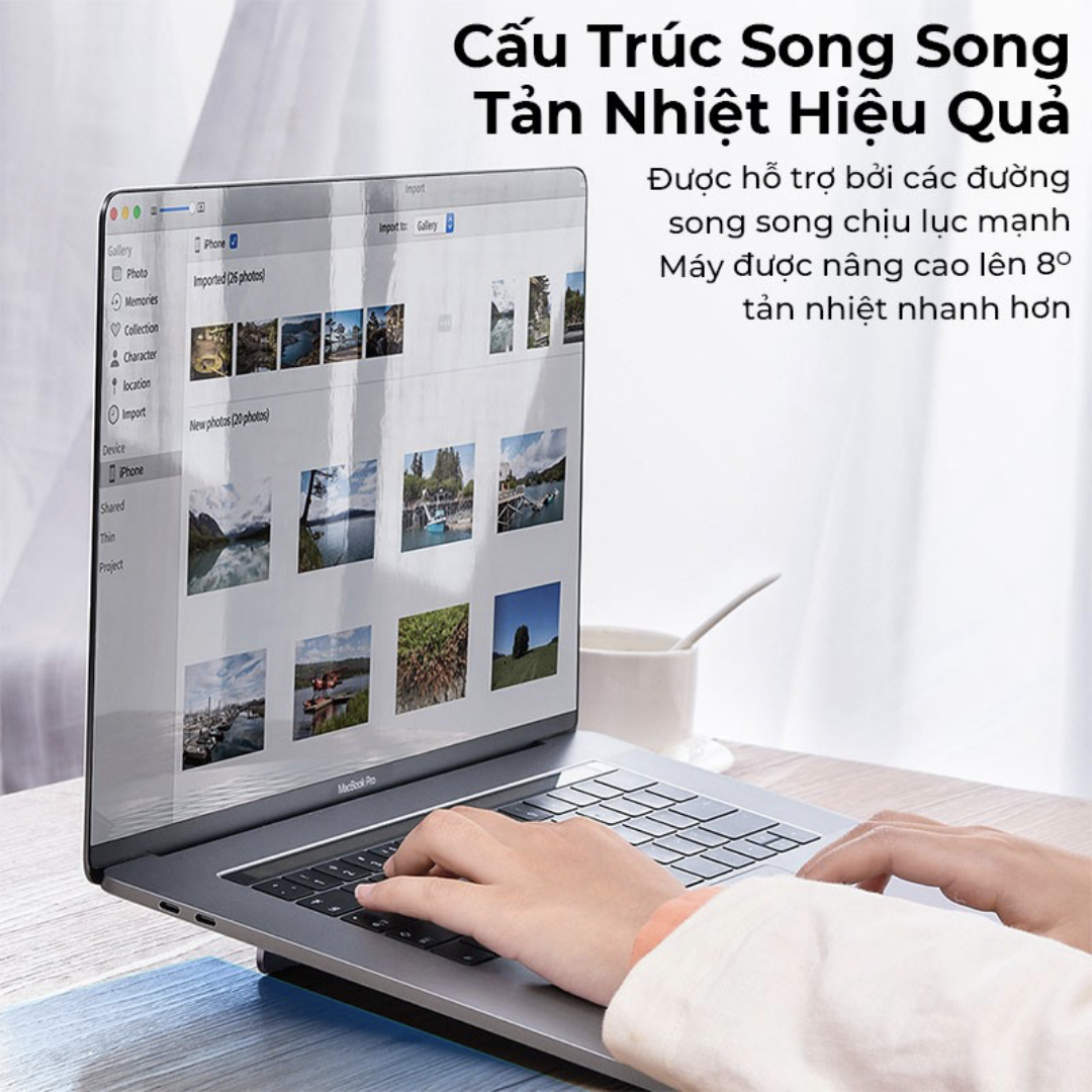 [HCM]Đế tản nhiệt siêu mỏng dùng cho Macbook/Laptop Baseus Papery Notebook Holder