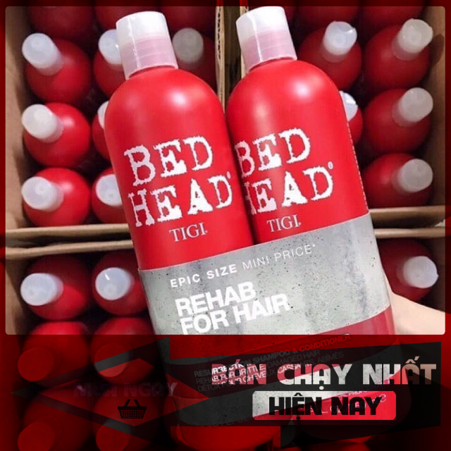 Cặp dầu gội dầu xả tigi đỏ 750ml
