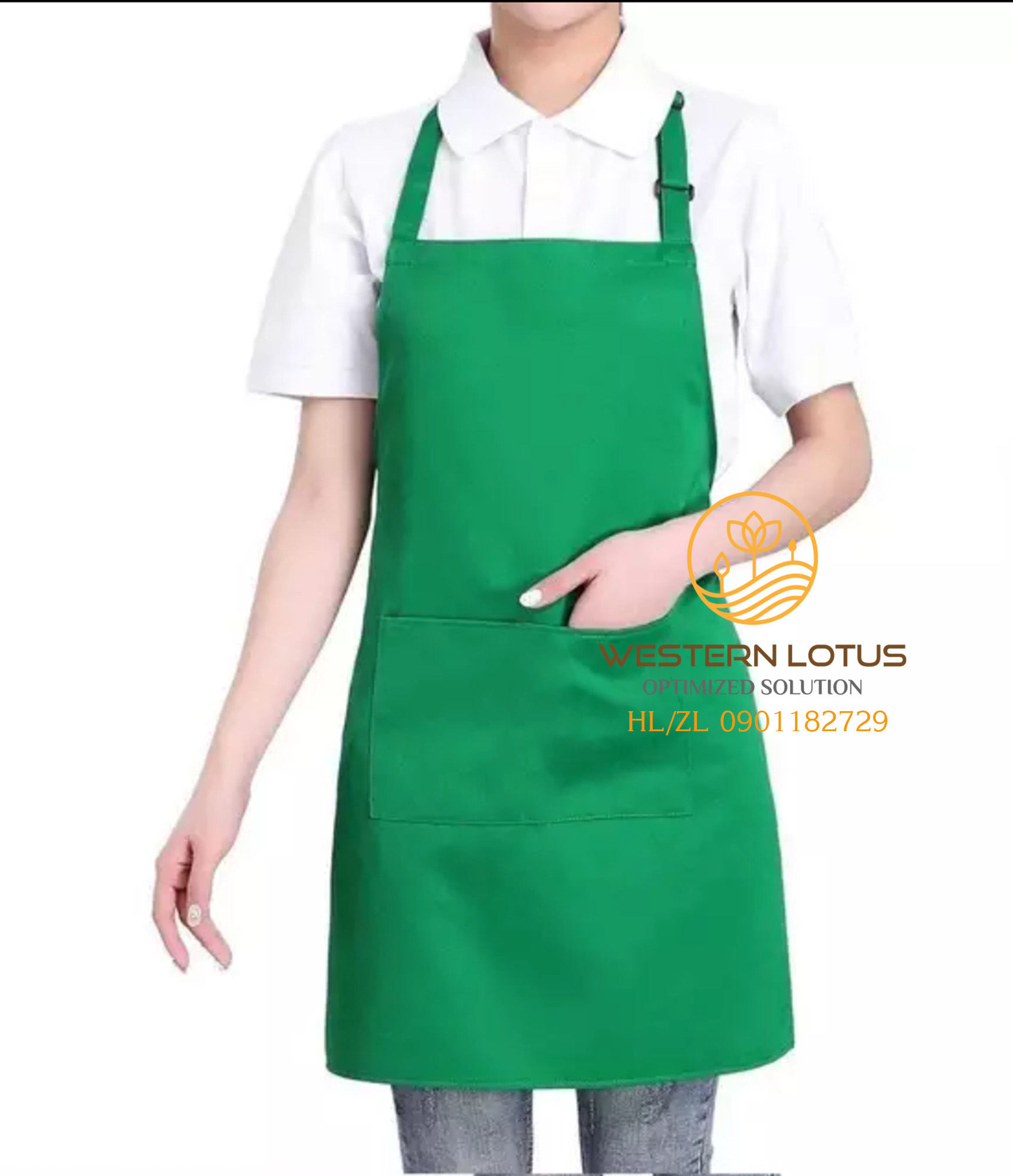 [HCM]Tạp Dề Màu Xanh Lá Đồng Phục Hàng Chất Giá Xưởng