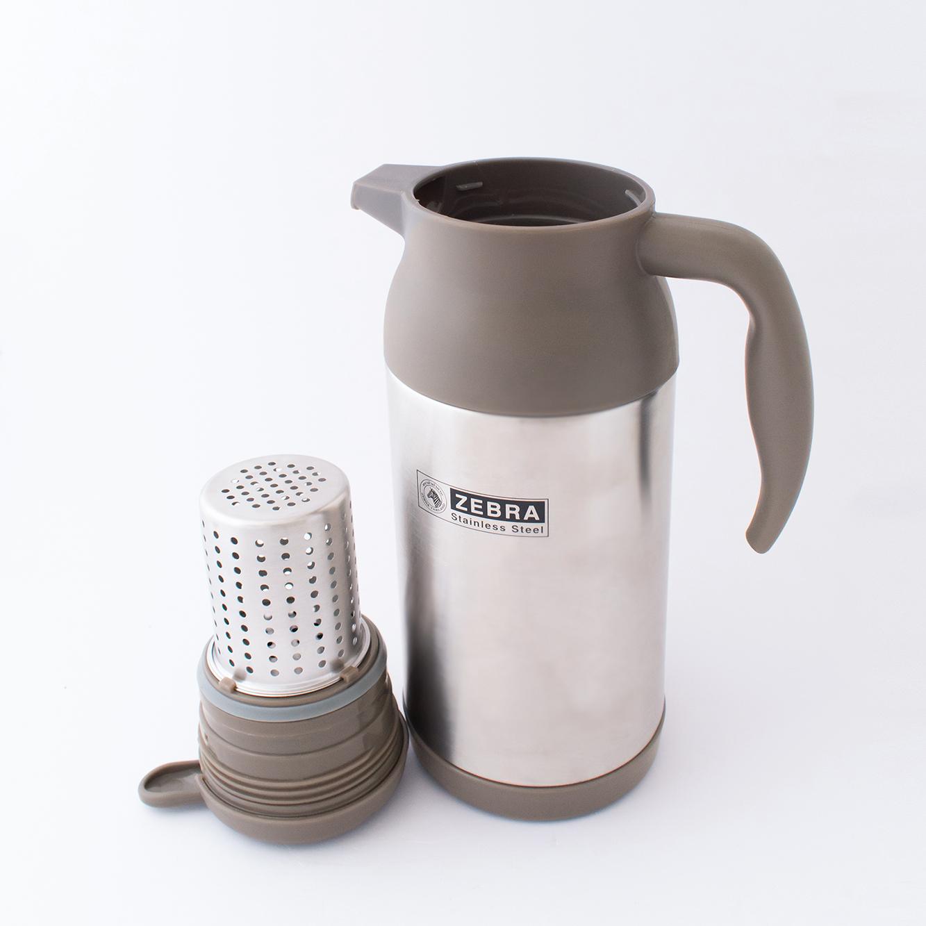 [HCM]Bình giữ nhiệt có vòi rót phễu lượt Zebra 112932 800ml (Xám Bạc)