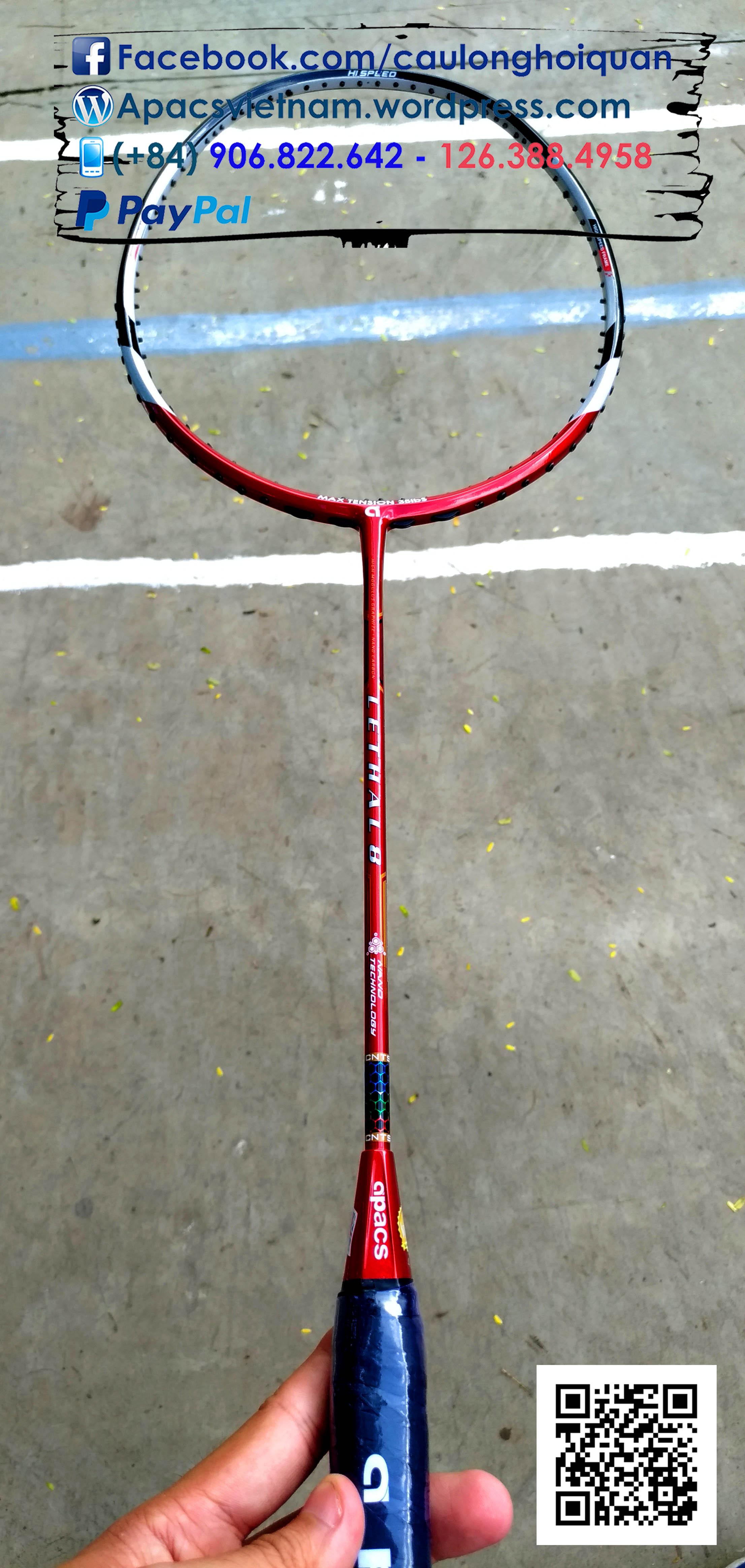 Vợt cầu lông Apacs Lethal 8 - 4U - Sắc đỏ huyền bí