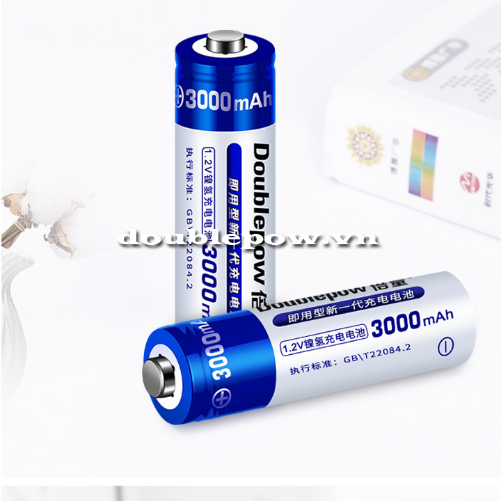 Pin tiểu sạc Doublepow AA 3000mAh dung lượng thật