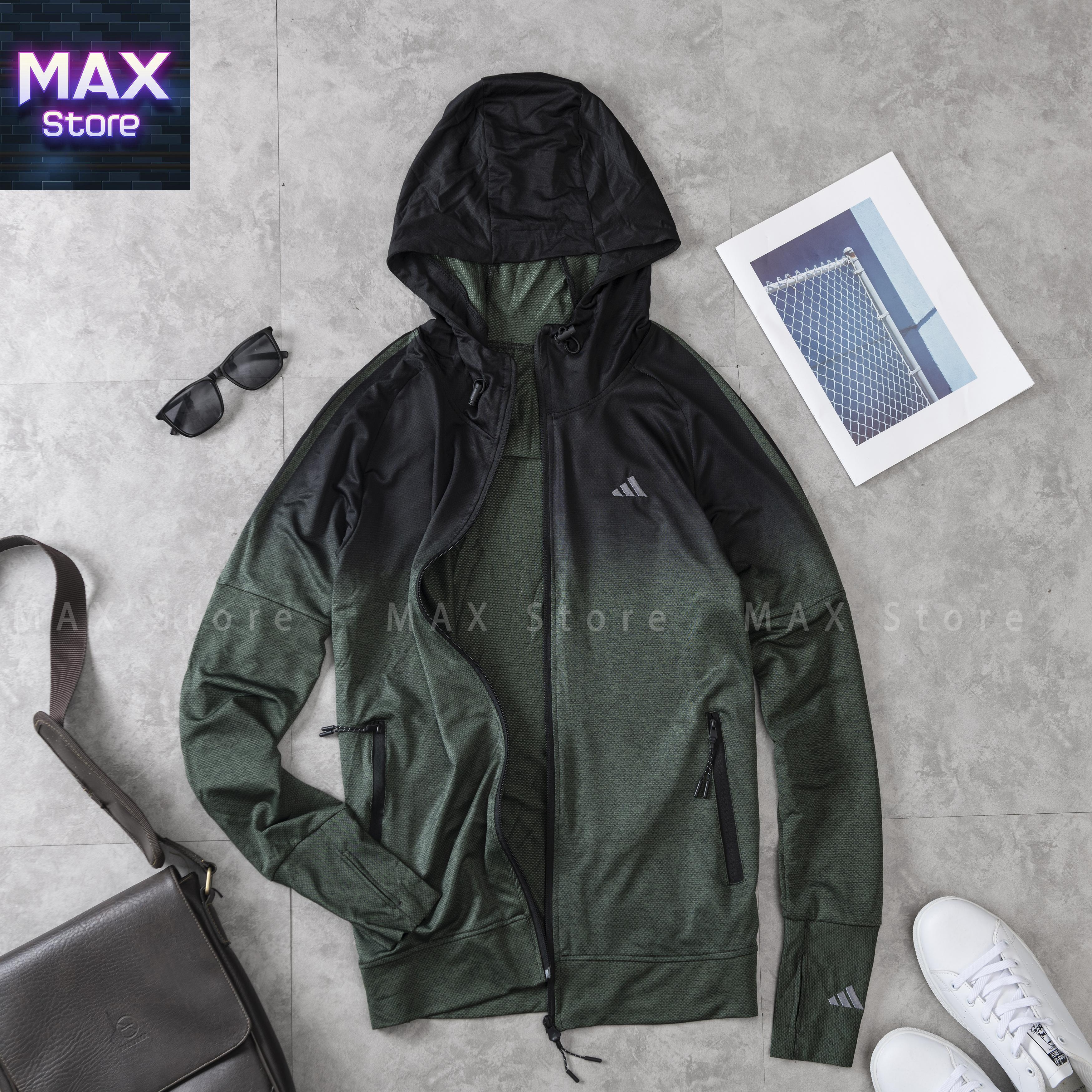 Áo khoác nam /áo khoác gió/ao khoac nang nam/MAXSHOP/áo chống nắng nam kéo khóa-chất liệu kim cương thông hơi,thoáng mát,thấm hút mồ hôi full size -CD 02