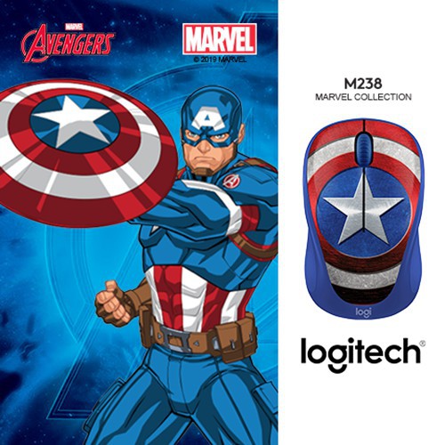 Chuột không dây Logitech M238 - Marvel Collection
