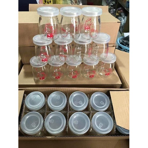 [HCM]COMBO 12 HỦ THỦY TINH ĐỰNG SỬA CHUA 100ML