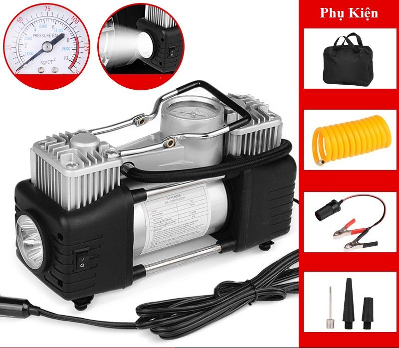 BƠM Ô TÔ 2 XI LANH MÃ LỰC LỚN - BƠM 2 XY LANH MẶT ĐỒNG HỒ CƠ CÓ ĐÈN - BƠM 2 PISTON XI LANH