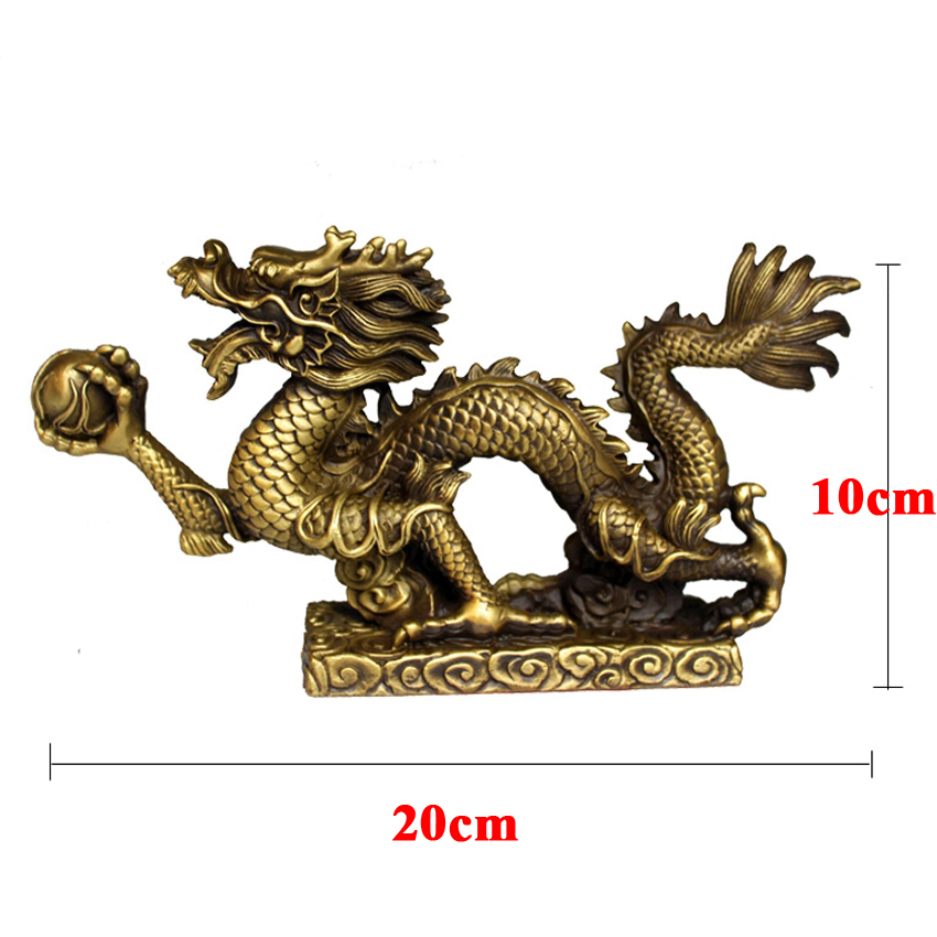 Vật phẩm Tượng Rồng bằng đồng size Lớn phong thủy cho bàn làm việc, bàn học zjnmart